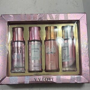 Women's Body Oil Mist Set - Pink and Gold